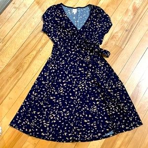 Faux Wrap Knit Dress